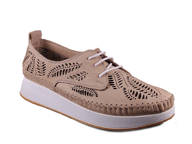 Дамски обувки естествена кожа TR 1024-3 Бежови