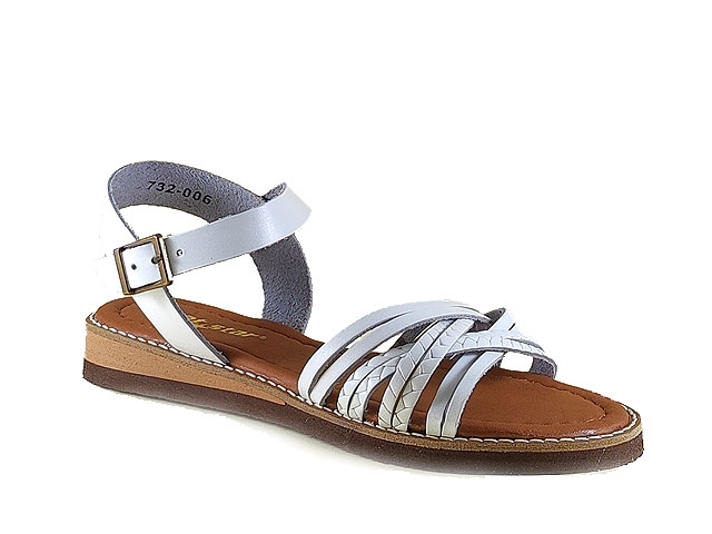 Дамски сандали естествена кожа 732-006 Бели