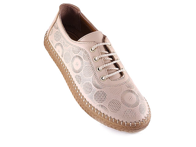 Дамски обувки естествена кожа E 009-2 Бежови