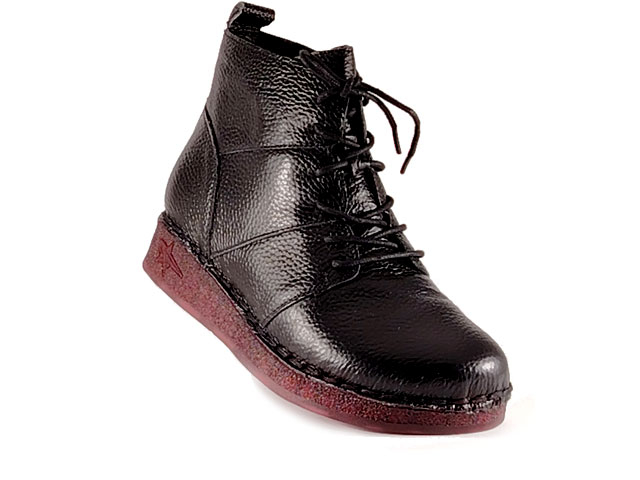 Дамски боти от естествена кожа 18062-1 Черни