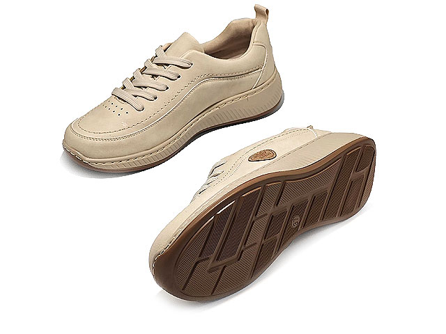 Дамски обувки от еко кожа 18115-3 Бежови