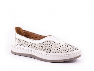 Дамски обувки естествена кожа 633006-2 Бели