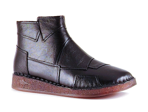 Дамски боти естествена кожа Гигант 043111-1 Черни